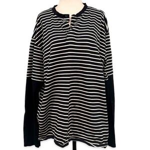B Casual Label of Graded Goods 100% Cotton Stripped Long Sleeve